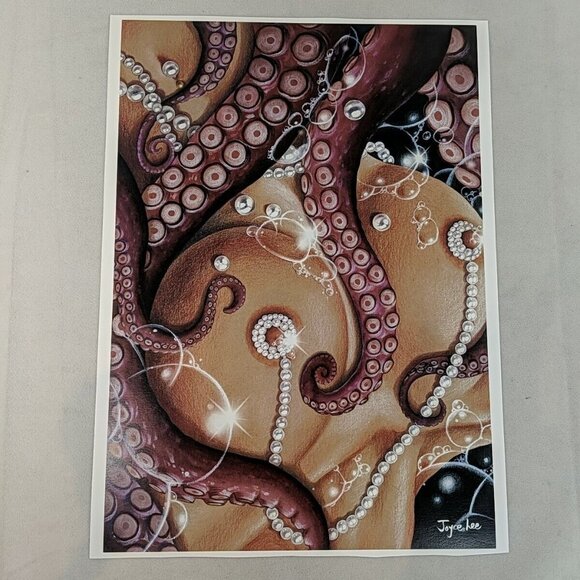 Joyce Lee Art Print Artwork Soapy Tentacle Breasts Pearls Erotic 15.5x11" Hentai - Picture 1 of 9